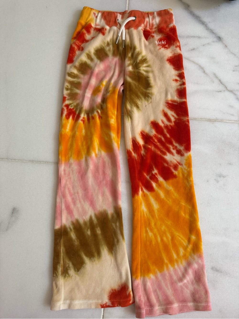 Molo Tie-Dye Kid's Top in Orange and Cream